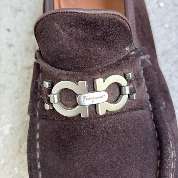 Ferragamo Gancini bit suede loafers main image 6
